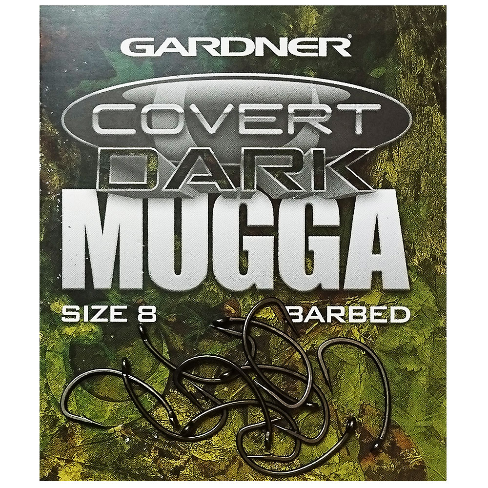 Gardner Covert Dark Mugga Hooks Barbed