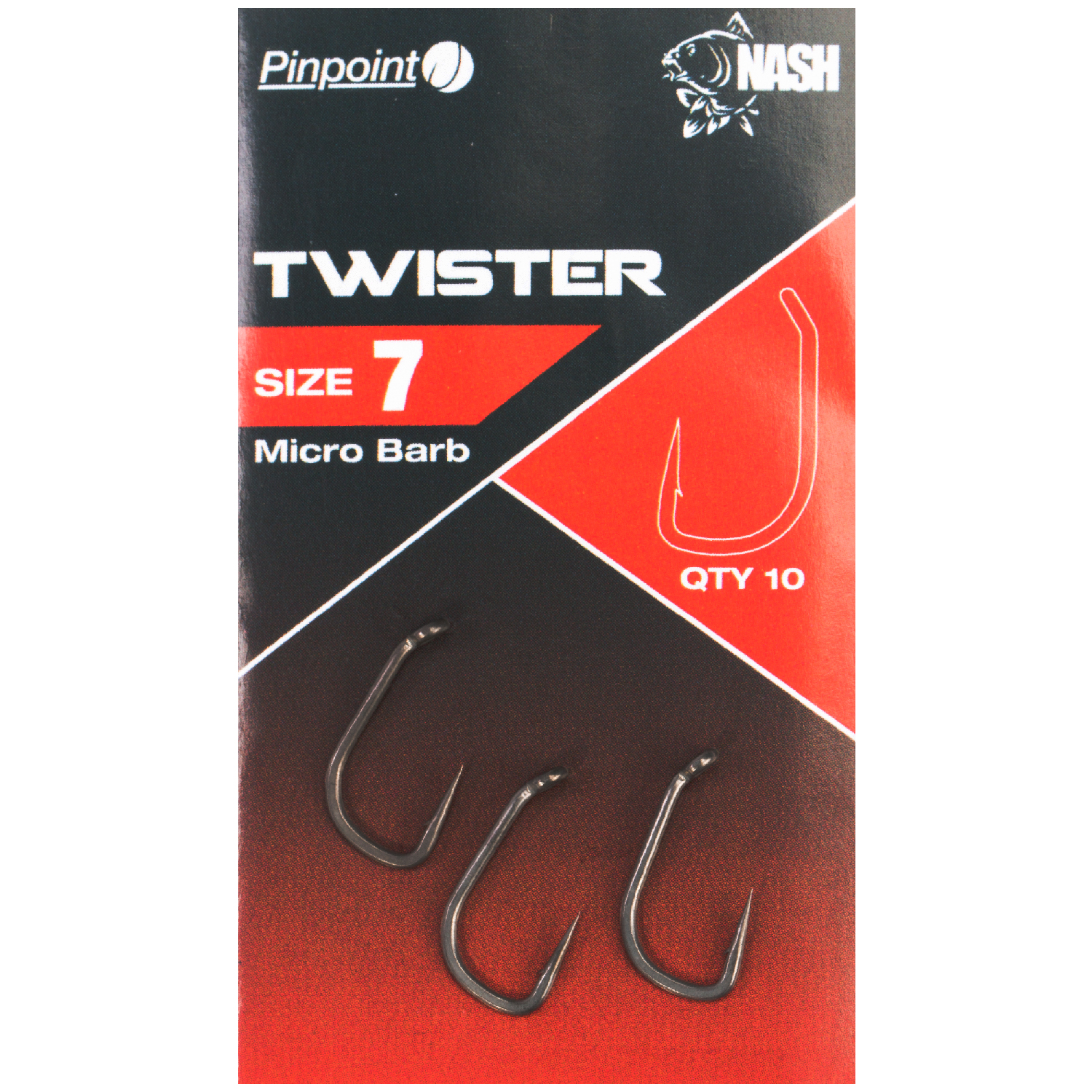 Nash Pinpoint Twister Hooks Micro Barbed